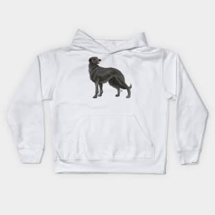 Dog - Scottish Deerhound - Black Kids Hoodie